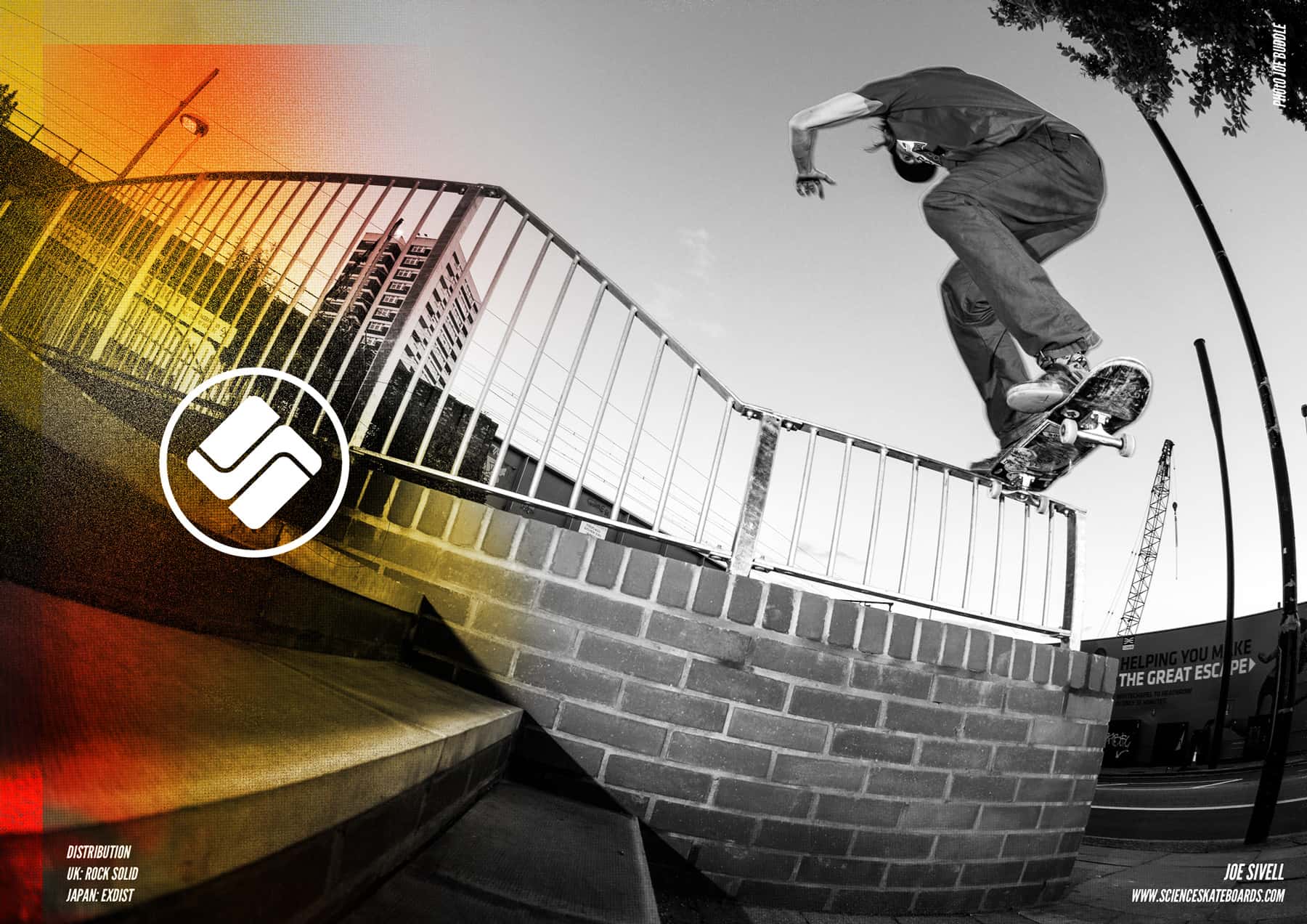 Joe Sivell, Science Skateboards Ad 2014. Photo by Joe Buddle