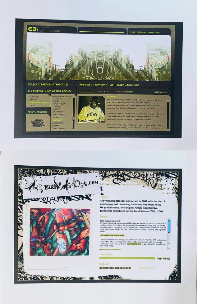 Web design for EBi Agency and They Made Me Do It