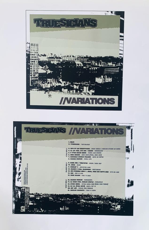 Truesicians, mixtape cover design.